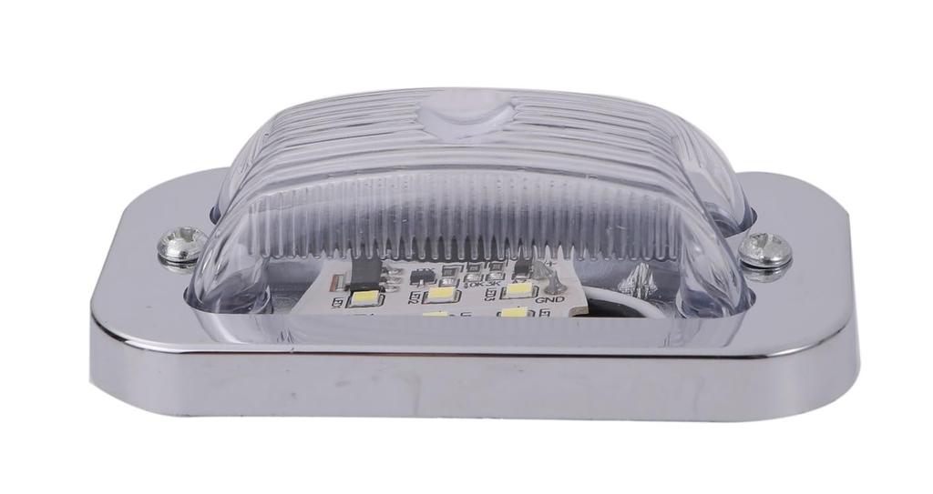 LED 24V Square Side Marker Lamp, Set of 10 Open Front Glass Lens Lights