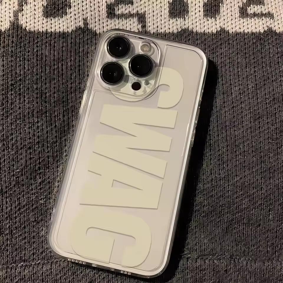 Черно-красный стильный персонализированный чехол для iPhone 17 AIR 16E 15 14 13 12 11 PRO MAX XR XSMAX 7 8 PLUS Y2K Прозрачный мягкий чехол