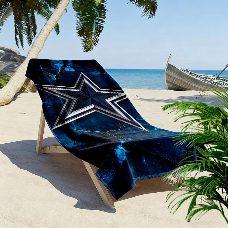 Пляжное полотенце с принтом Dallas Cowboys, Большое мягкое быстросохнущее полотенце для пляжа, кемпинга, плавания