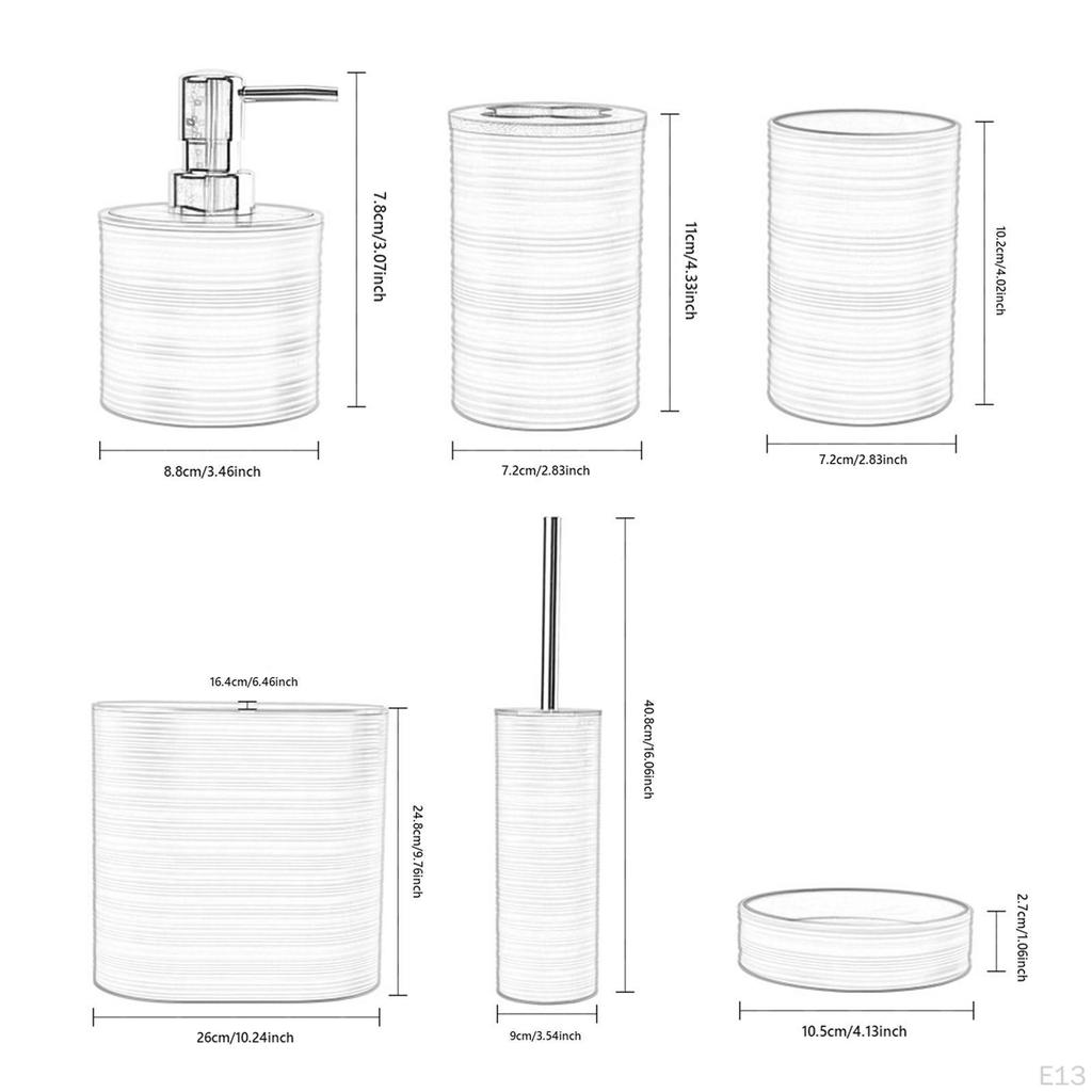 6 предметов набор аксессуаров для ванной комнаты мусорное ведро модный декор для ванной стаканчик для ополаскивателя для столешницы