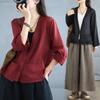 2025 New Plus Size Spring Summer Women Coat Basic Shirt Vintage Tops Tees Solid Casual Loose Cardigan