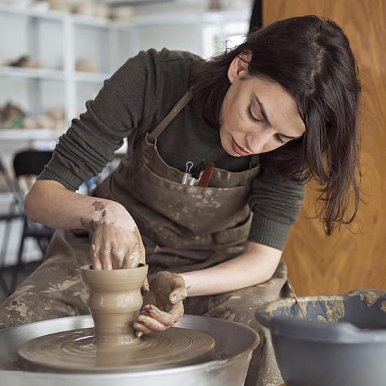 Набор инструментов для лепки из глины, 18 предметов, инструмент для резьбы по керамике с деревянными ручками, двухсторонние инструменты для резьбы по глине с сумкой для инструментов для любителей керамики