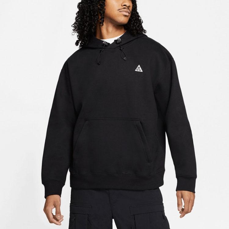 Nike ACG вышитый логотип толстовка с капюшоном пуловер с длинными рукавами мужские топы черный CW4490-013