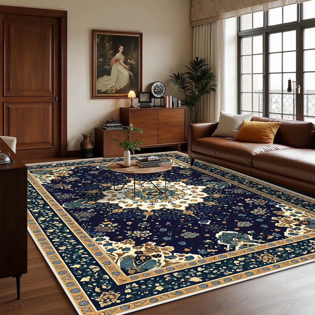 Персидские Роскошные Большие Ковры для Гостиной Богемный Декор Дом Зона Дивана Легко Чистящийся Ковер Спальня Гардеробная Нескользящий Напольный Коврик