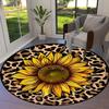 1pc Office Carpet Chair Mats Sunflower Leopard Print Design Perfect for Decorating Office Chairs, Living Rooms, Or Bedrooms.YDT041