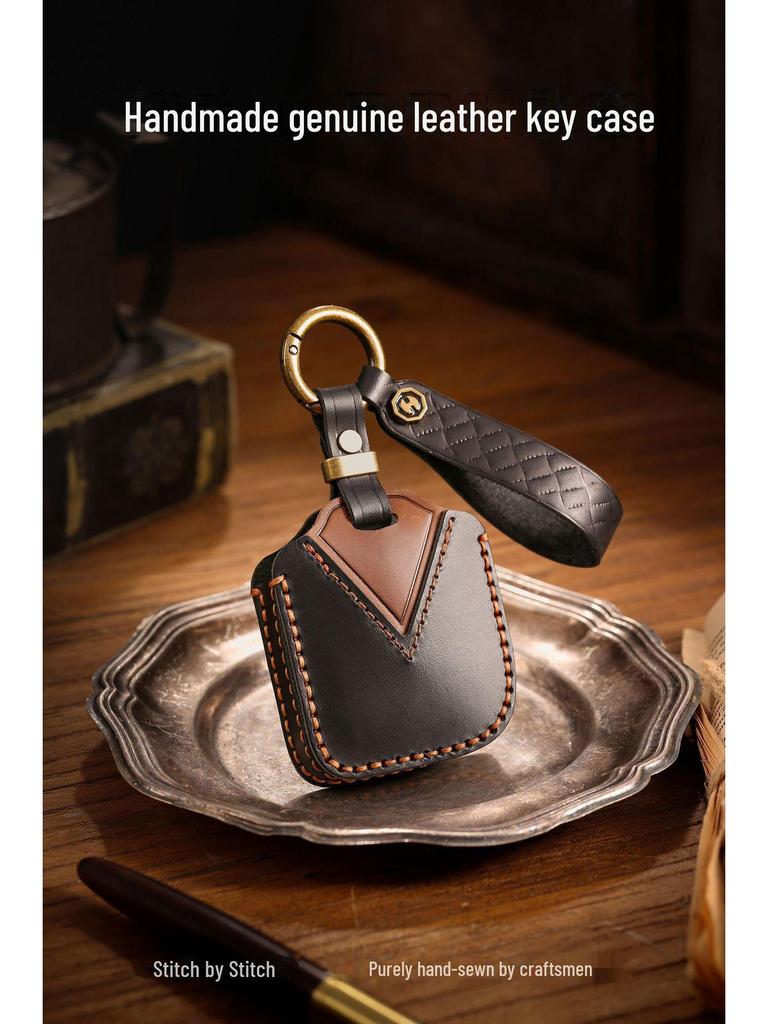 Чехол для ключа из натуральной кожи для 2023 Lynk & Co 08 - Индивидуальная сумка для защиты ключа автомобиля с пряжкой