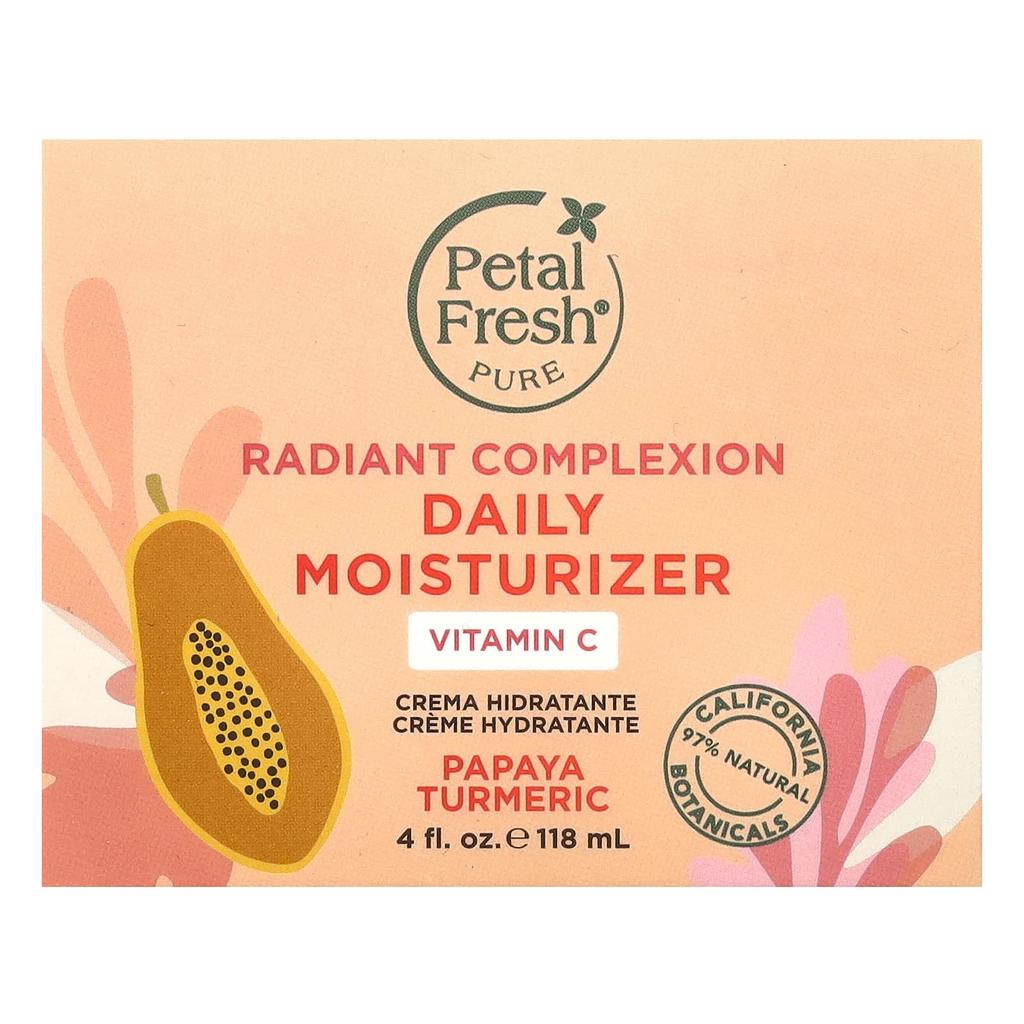 Petal Fresh Чистый, сияющий цвет лица, ежедневный увлажняющий крем, папайя и куркума, 4 жидких унции (118 мл)