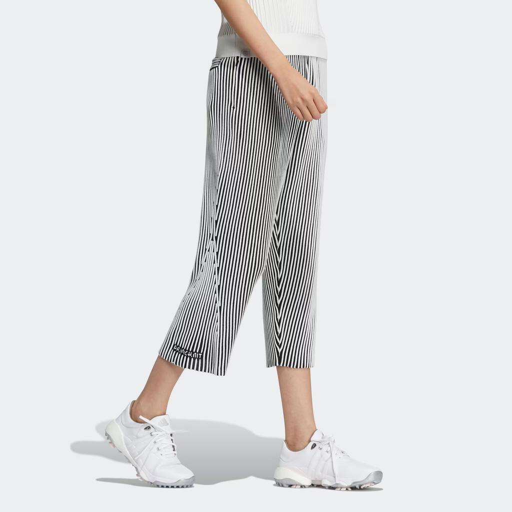 Adidas Statement Primeknit Golf Flared Vintage Sports Casual Pants Women Pants Black White HB3531