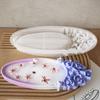 DIY Crafts Rose Flower Tray Silicone Form Oval Candle Container Mold Home Living Room