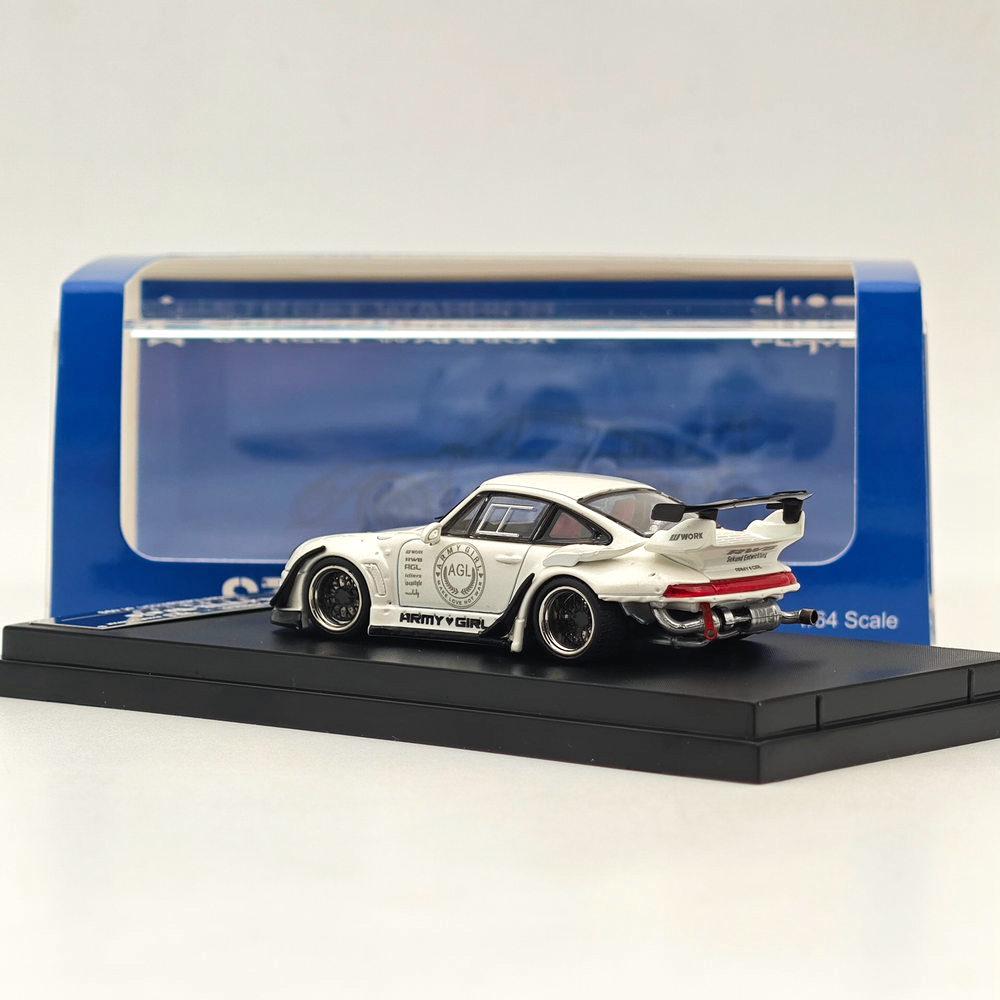 SW 1/64 Scale for 993 AGL White Sport Car Diecast Miniature Model Collection Auto Toys Gift