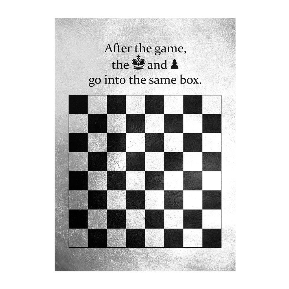 GAME CHANGER Golden King Canvas Printed Mural Posters Chess Is Last Standing In the Chess Board Concept Successful Wall Art Pictures Modern Home Decor