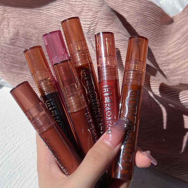 HER ORANGE Lava Paste Шоколадное зеркало Глазурь для губ Водяной туман Роса для губ Женский блеск для губ Нектар для губ Водный блеск Помада Летняя глазурь для губ