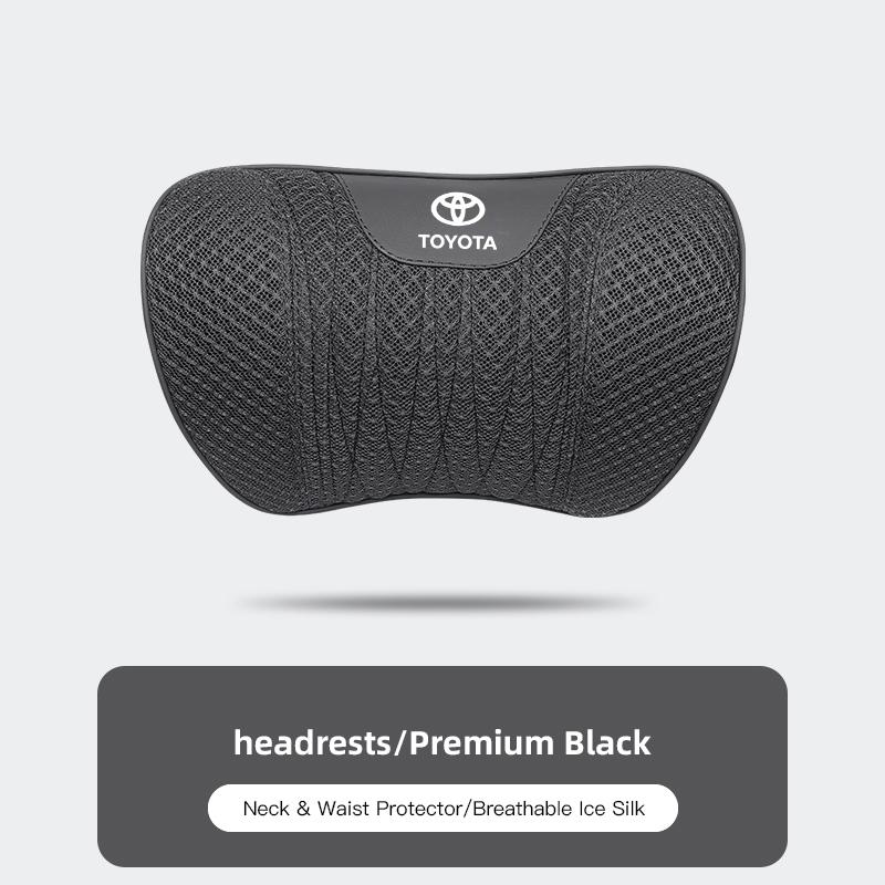 Car Seat Headrest Lumbar Pad Ice Silk Cushion For Toyota Scion Yaris Camry Land Cruiser Rav4 Rush Voxy Avanza Ractis Highlander BT2