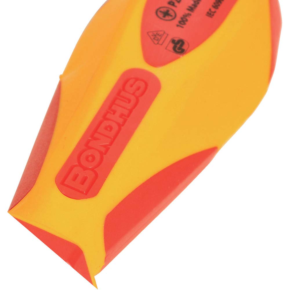 [Оригинальный отечественный продукт] BONDHUS Отрицательная изоляция (VDE) Отвертка с наконечником 5,5 мм x Длина стержня 125 мм [Общая длина: Диаметр рукоятки 235 мм: 34