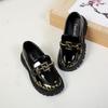 Девочковые лакированные лоферы - Весна 2025: Черные слипоны, модная студенческая обувь