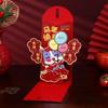 Red Color New Year Red Envelope Pulling Design Folding 3D 3D Red Packet Creative Good Luck Design CNY Red Envelope