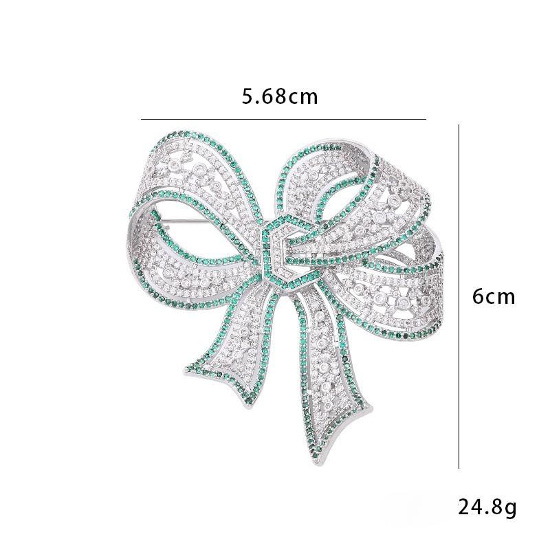 Высококачественная брошь в виде банта со стразами и бриллиантами, атмосферная брошь для пальто, пиджака, подарочная брошь, прямые поставки