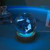 Luminous 3D Crystal Ball Night Light - Engraved Glass Room Ornament, Perfect Birthday Gift for Girls