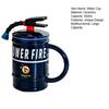 Ceramic Coffee Mug 450ml Funny Flame Extinguisher Cup with Lid Ice Chocolate Milk Beverage Mug Creative Gift for Men Women