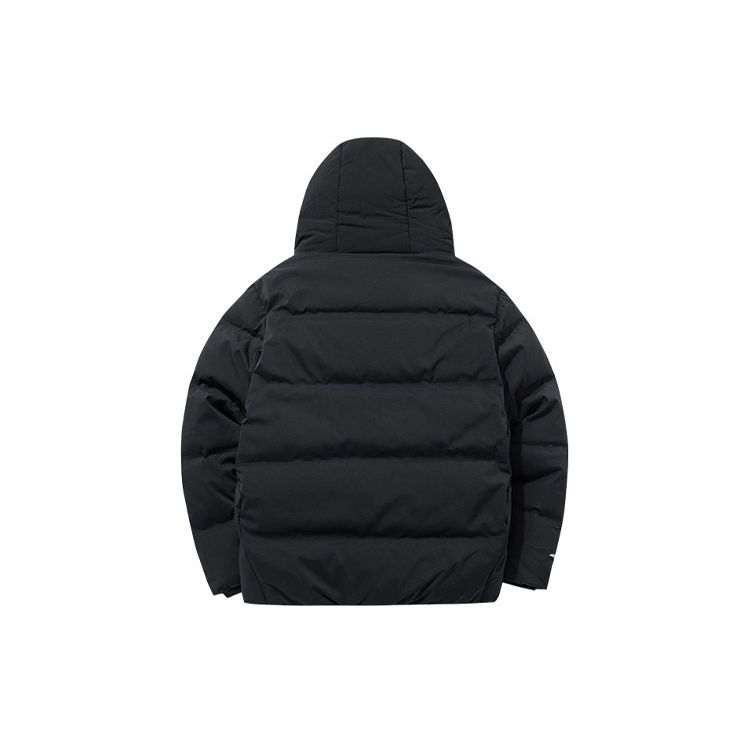 Anta Короткий теплый пуховик с капюшоном Flame Technology, мужская верхняя одежда, черный 952147911-3