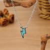 Non-fading Retro Lightning-shaped Punk Style Pendant Bohemian Turquoise Simple Versatile Collarbone Chain Wholesale