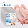 Coconut Oil Foot Mask 5 Pairs - Intense Moisturizing & Hydration for Dry Cracked Feet, Keep Skin Soft & Smooth