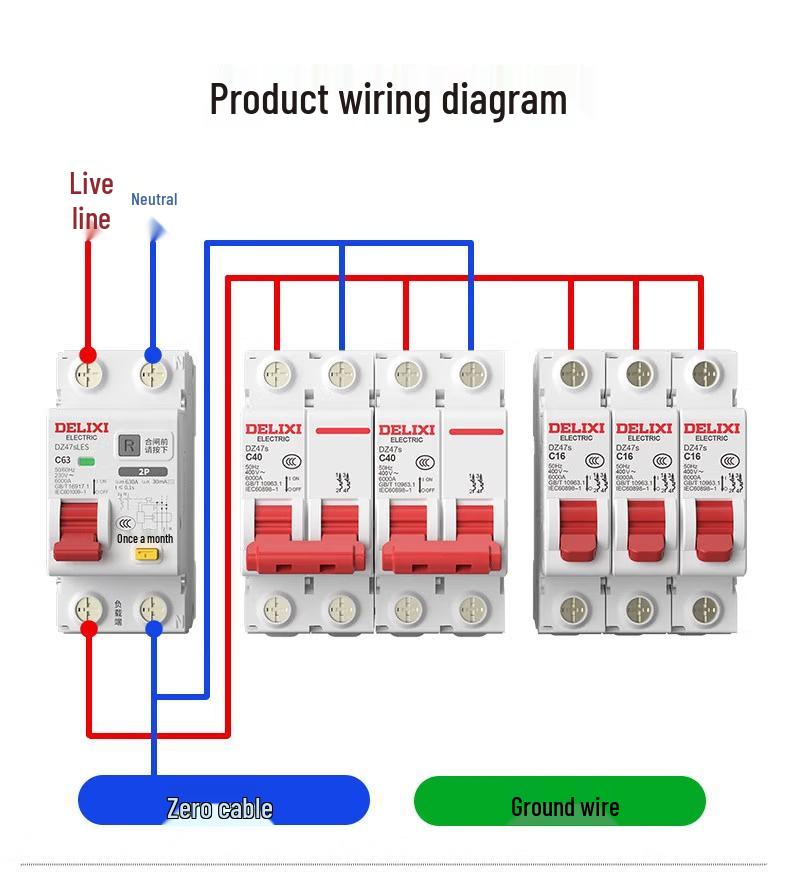 Delixi Smart Miniature Household Air Switch with Earth Leakage Protection