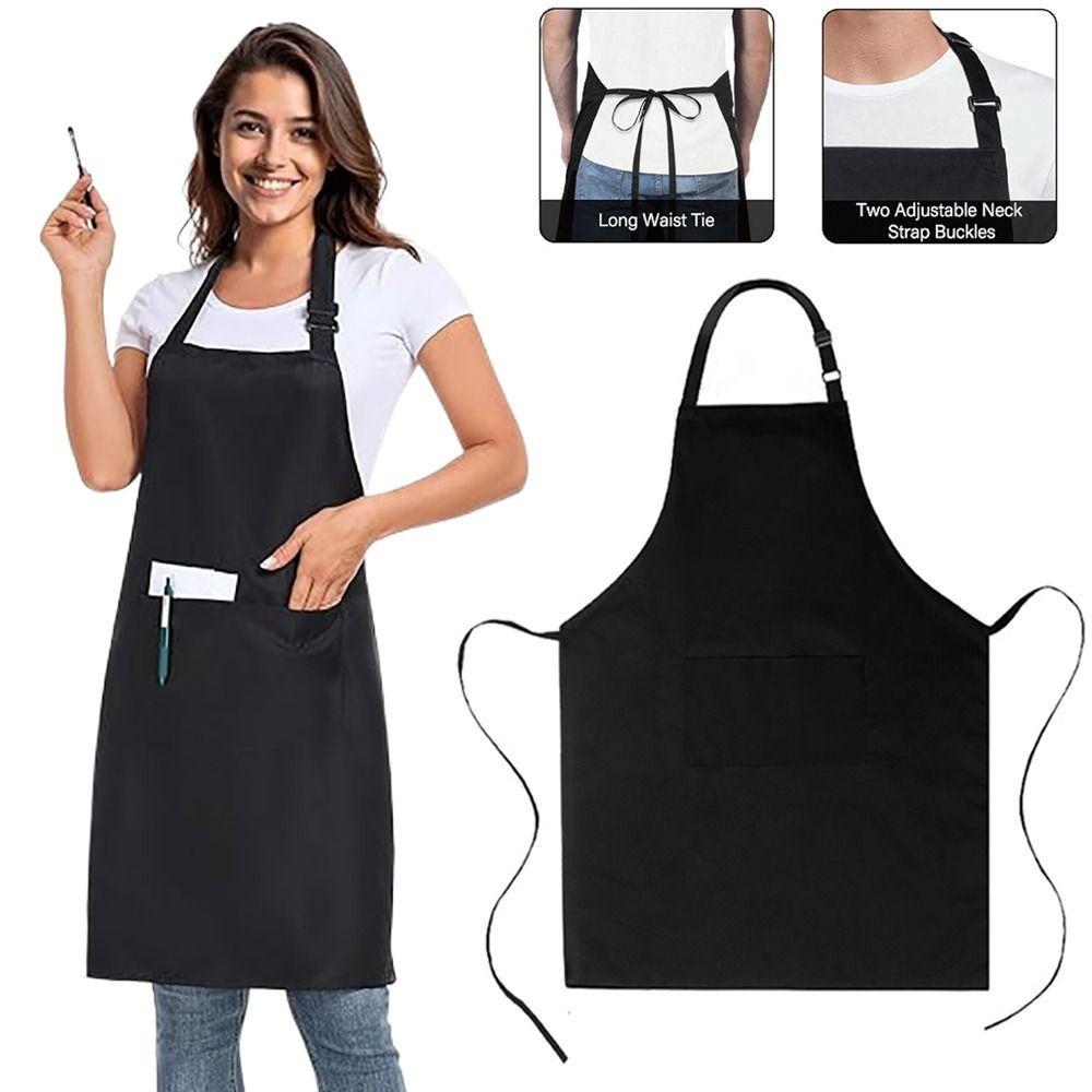 Водоотталкивающий нагрудник-фартук черный кейтеринг шеф-повар фартук новый кухонный фартук кафе магазин