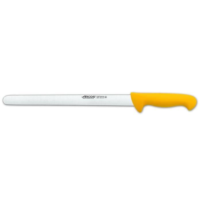 Couteau à viande froide - ARCOS - Prof 293400 - Acier inoxydable NITRUM - Lame 30 cm - Mango ergonomique jaune