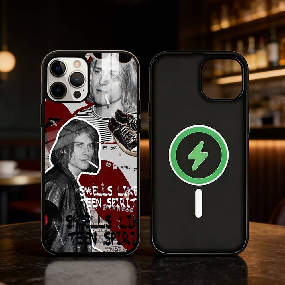 Чехол для телефона K-Kurt Singer C-Cobain Для iPhone 17,16,15,14,13,12,Plus,Pro,Max Для Магнитной Беспроводной Зарядки