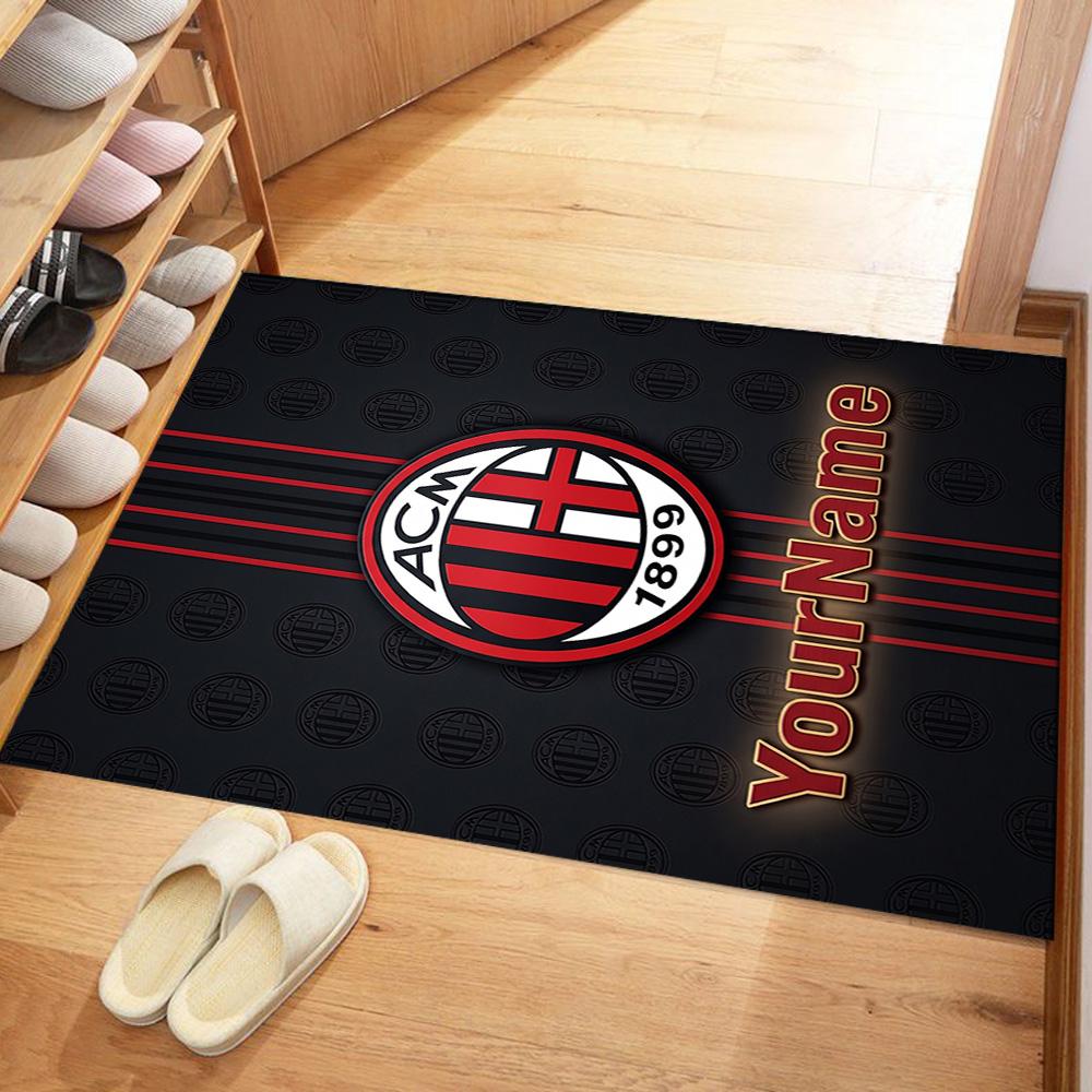 Ac Milan Customize Text Carpet Perfect for Kitchen Outdoor Dining Room Playrooms Anti-slip Rug Office home decor Perfect Gift for Women/Men