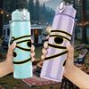 1PC Ancient Eye Symbol 750ml Color Plastic Sports Water Bottle Leakproof Flip Straw Lid Suitable for Sports Office Home Use