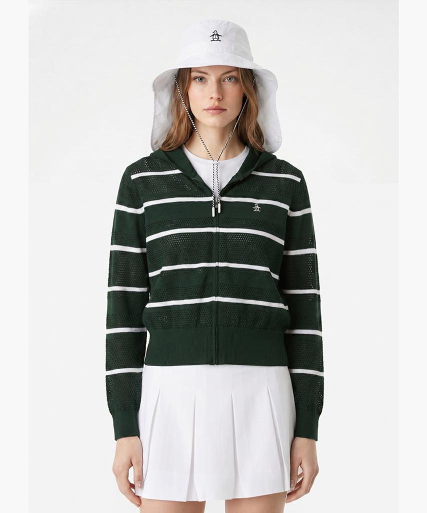 Meonsingweeo Women'S Wide Collar Knit Zip-Up Deep Green Mr222Lsj41