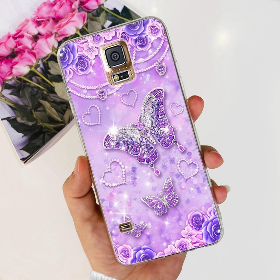 Красивый чехол с принтом для Samsung Galaxy S5 5.1" Прозрачный мягкий силиконовый чехол-бампер для Samsung S5 I9600 SM-G900F