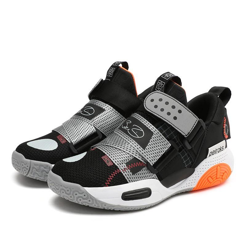 Kids Basketball Shoes Boys Girls Youth Sports Training Lightweight Breathable Mesh Upper Non-Slip Sole