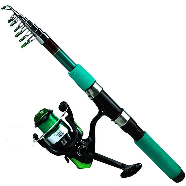 Portable Travel Kit Spinning Reel Freshman Travel Fishing Rod and Reel Combo Set with Bait Accessory Box