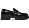 Женские слипоны HUGO Loafer leder chunky-sohle und stack-logo-detail чёрные 50538597