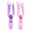 Pink Purple Double Penetration Jelly  Vibrating Anal Beads Anal Balls & Beads