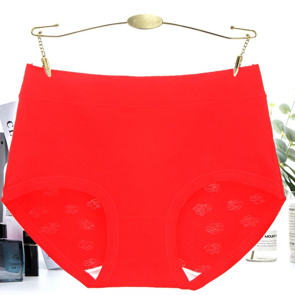 Розовое жаккардовое нижнее белье из модального хлопка, женские трусики со средней талией, дышащие, подтягивающие бедра, подтягивающие живот, одноцветные, удобные трусики больших размеров