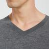 Hengyuanxiang Men's V-Neck Fine Cashmere Sweater