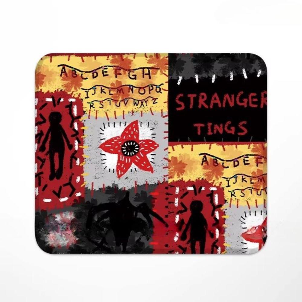 Креативный большой кожаный коврик для мыши Stranger Things, офисный игровой коврик для стола, с блокировкой края, нескользящий, водонепроницаемый коврик для мыши, коврик для клавиатуры, американская ТВ-периферия