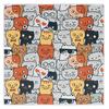 Senteria Lunch Cloth, Self-Adhesive Towel, Wrapping Cloth, Cute Cat Head Design, Perfect for Lunch Mats, Lunch Boxes, Wrapping, Cameras, Water Bottles