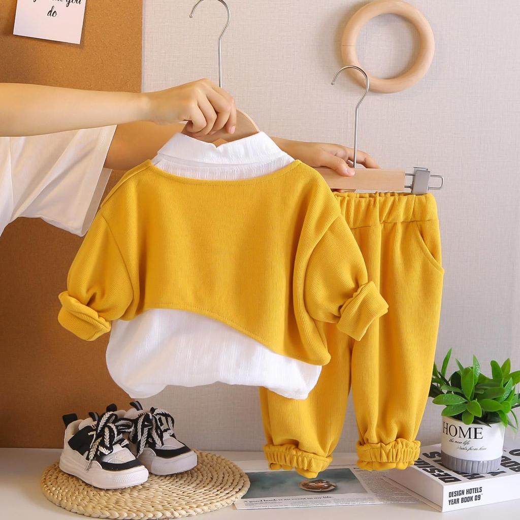 Комплект из 3 предметов с длинным рукавом для девочек 0-5 лет, Милый комплект для девочки, Одежда с мультяшным принтом для маленьких девочек