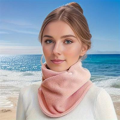 Набор из двух теплых зимних шарфов для шеи, для велоспорта на открытом воздухе, парный стиль, ветрозащитный протектор для шеи, накидка на шею с пряжкой, комбинированный набор