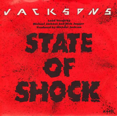 7-дюймовая пластинка JACKSONS - State Of Shock A4431 Epic 1984 UK Танцевальная и электронная музыка Б/у