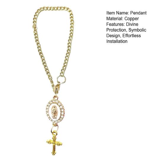 Подвеска-четки на руль, католические четки, подвеска, аксессуар для подвешивания, крест, Дева Мария