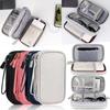 Travel Digital Storage Pouch Double Layer Hard Disk Organizer Data Cable Storage Bag