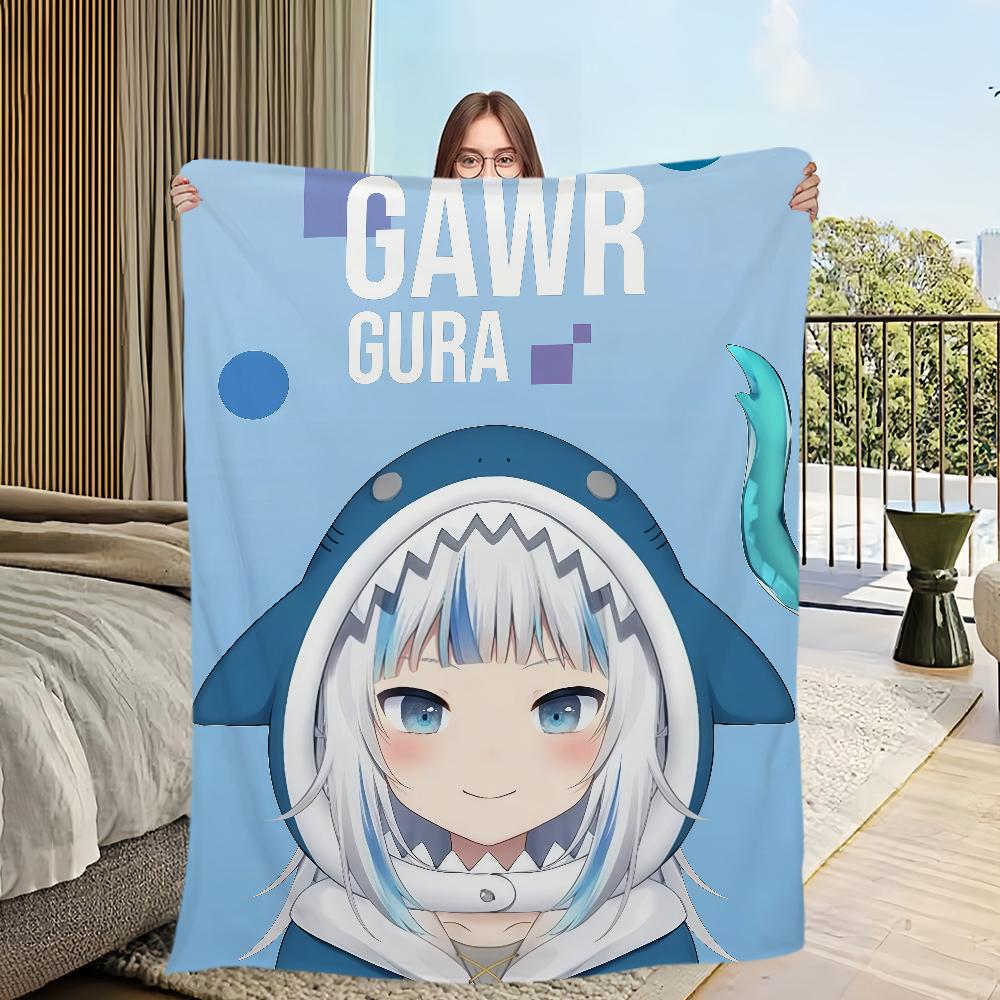 Каваи аниме девушка музыка искусство G-gawr G-gura Одеяло Фланелевое теплое комфортное мягкое плюшевое одеяло диван гостиная спальня путешествие подарок