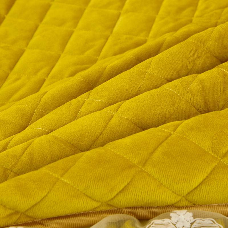 3 шт. Утолщенная кружевная юбка для кровати на осень и зиму, Кружевная накидка на кровать из кристального бархата, Мягкая и удобная, Постельное белье для спальни и гостевой комнаты