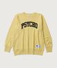 X Undercover Reverse Weave Psycho Sweatshirt Cream Yellow